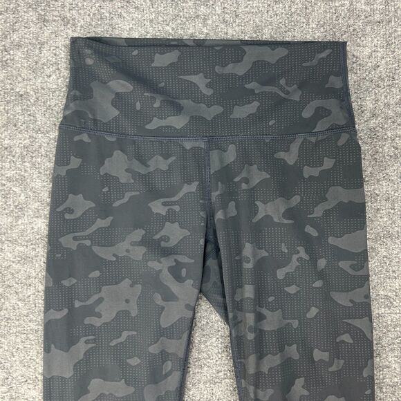 Zyia Active Leggings Womens 4 Gray Camo Pull On Stretch Nylon Blend Workout Gym - Picture 3 of 11